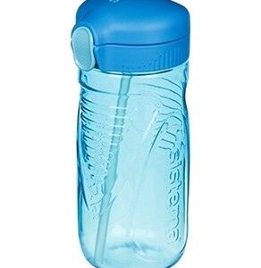 borraccia con cannuccia blu