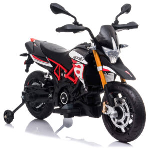moto elettrica per bambini 12v aprilia dorsoduro rossa